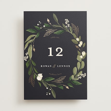 Foil-pressed Table Numbers