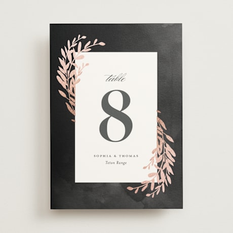 Foil-pressed Table Numbers