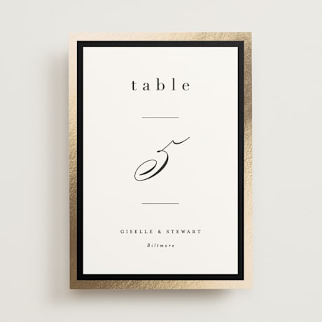 Foil-pressed Table Numbers
