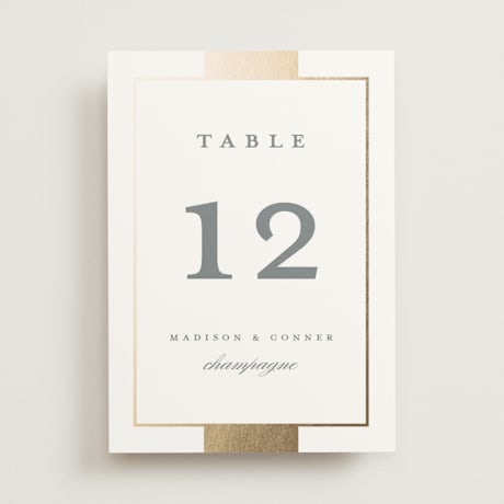 Foil-pressed Table Numbers