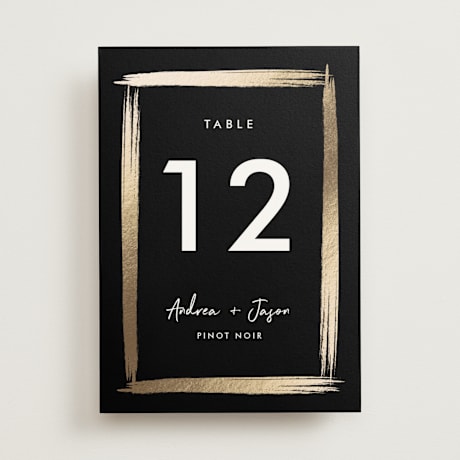 Foil-pressed Table Numbers