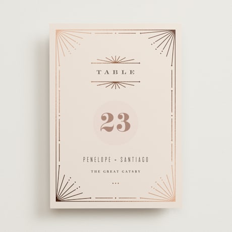 Foil-pressed Table Numbers