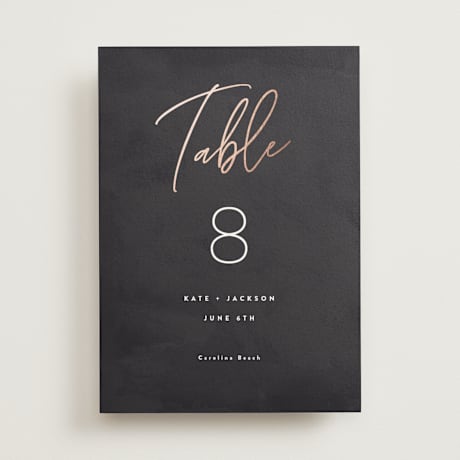 Foil-pressed Table Numbers