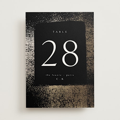 Foil-pressed Table Numbers