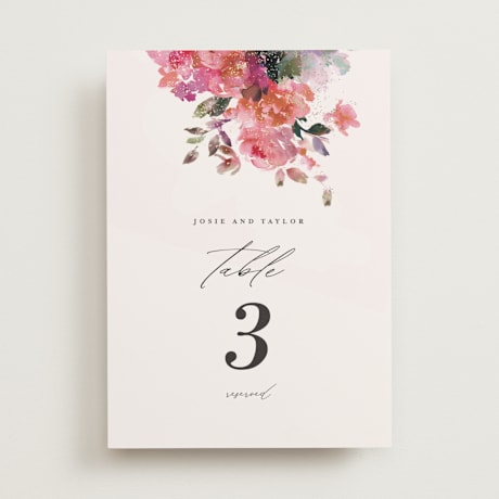 Foil-pressed Table Numbers