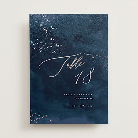 Foil-pressed Table Numbers