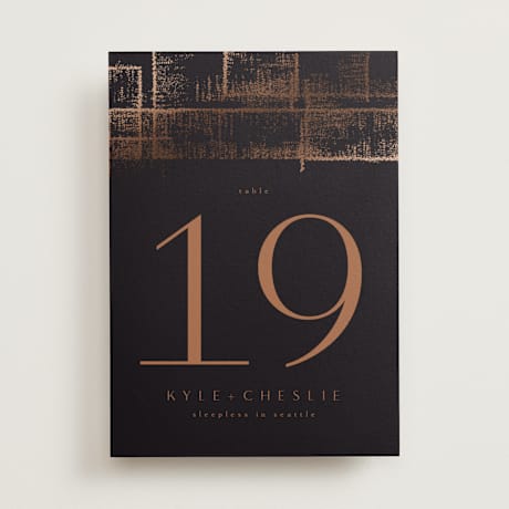 Foil-pressed Table Numbers
