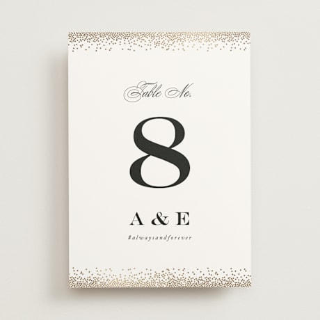 Foil-pressed Table Numbers