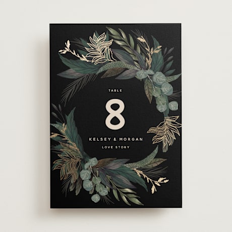 Foil-pressed Table Numbers