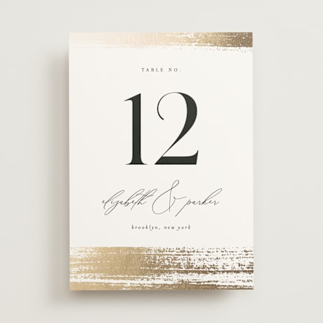 Foil-pressed Table Numbers