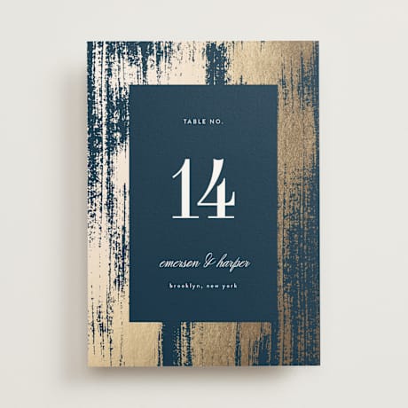 Foil-pressed Table Numbers