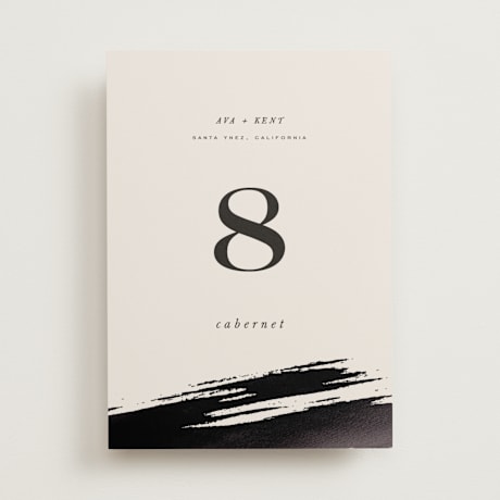 Foil-pressed Table Numbers