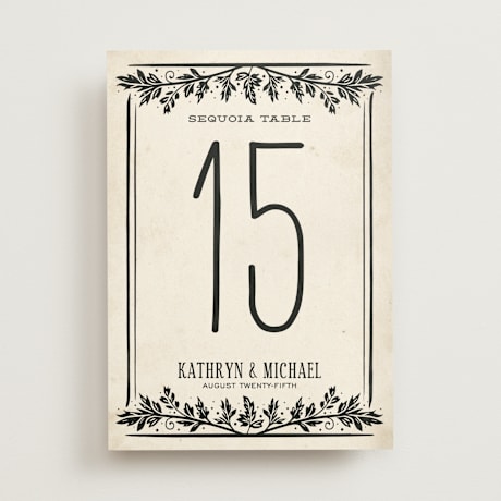 Table Numbers