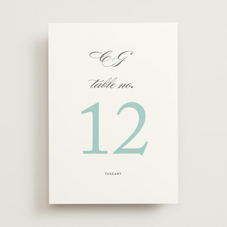 Table Numbers