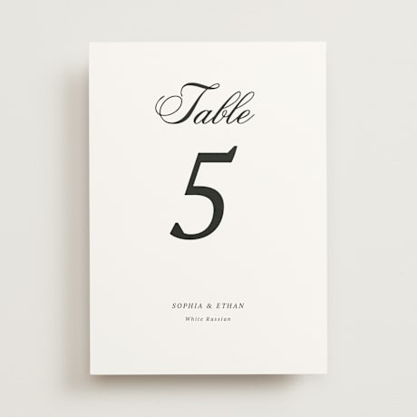 Table Numbers