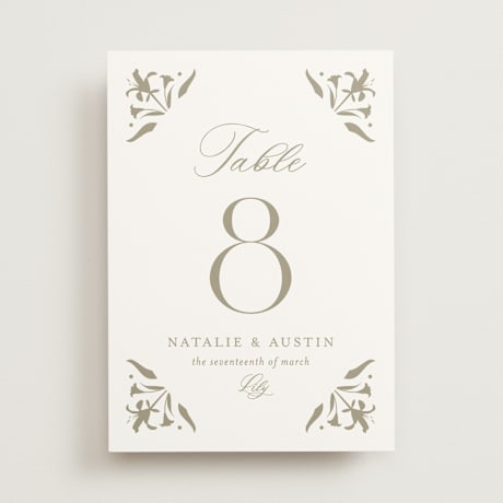 Table Numbers
