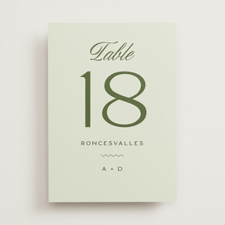 Table Numbers