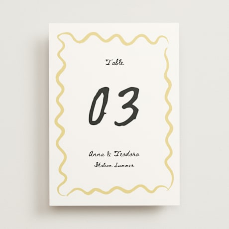 Table Numbers