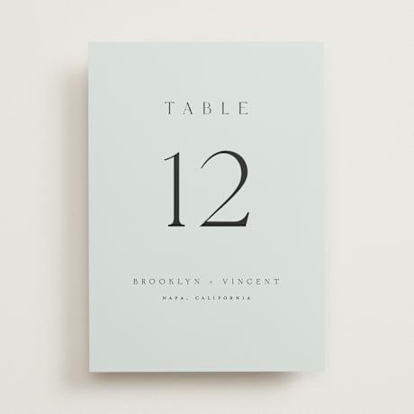 Table Numbers