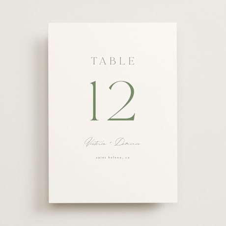 Table Numbers