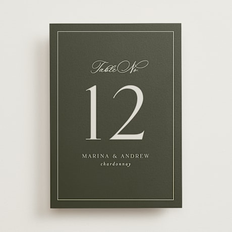 Table Numbers