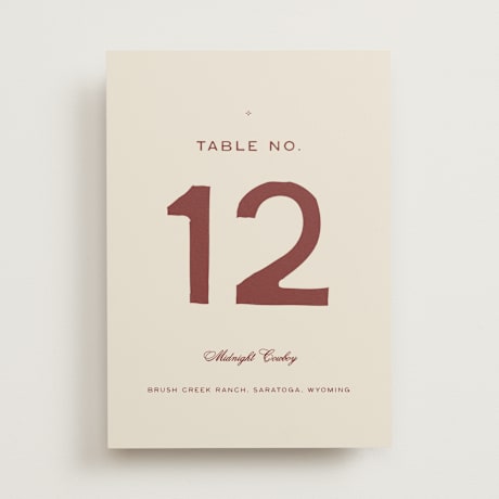 Table Numbers