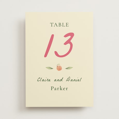 Table Numbers