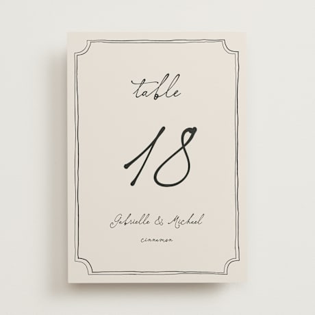 Table Numbers