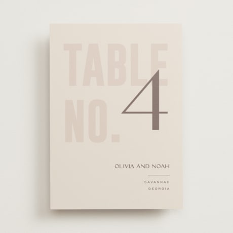 Table Numbers