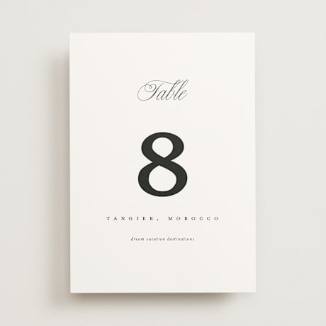 Table Numbers
