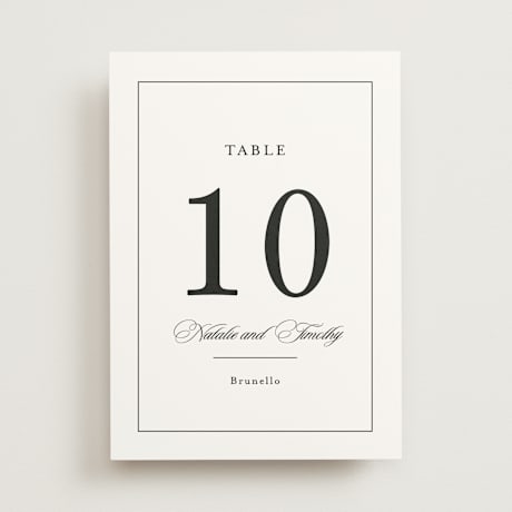 Table Numbers