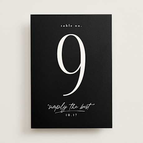Table Numbers