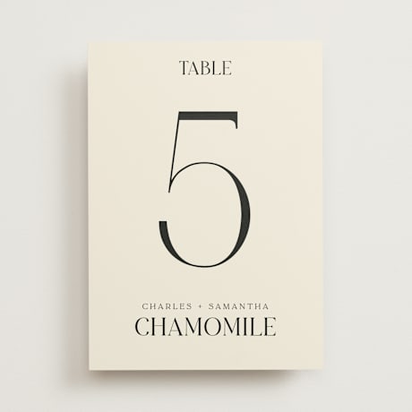 Table Numbers