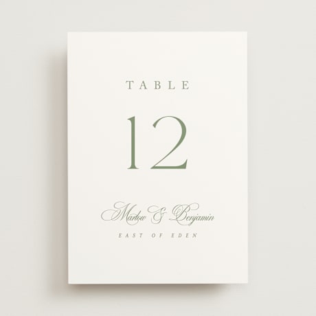 Table Numbers