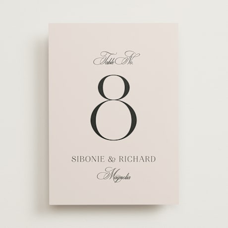 Table Numbers