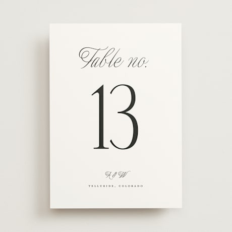 Table Numbers