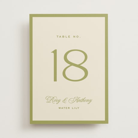 Table Numbers
