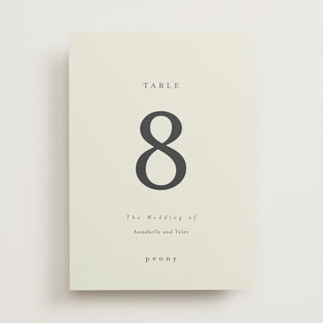 Table Numbers
