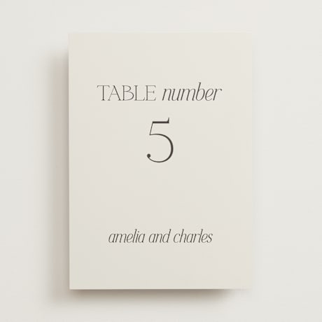 Table Numbers