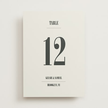 Table Numbers