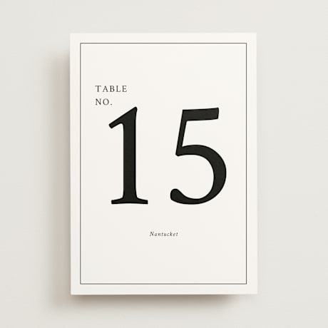 Table Numbers