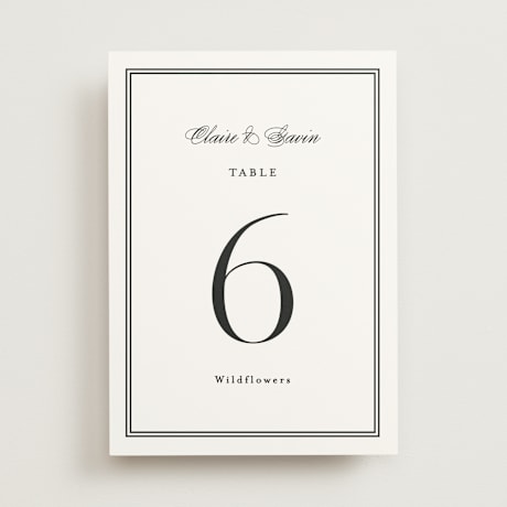 Table Numbers