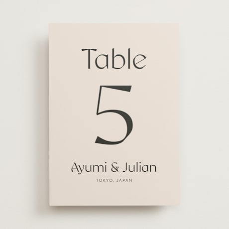 Table Numbers