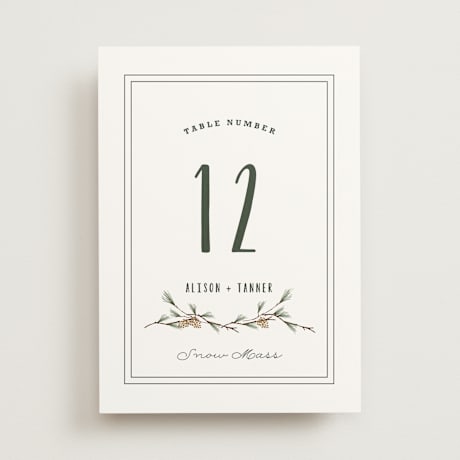 Table Numbers