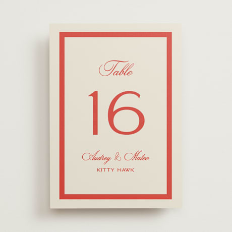 Table Numbers