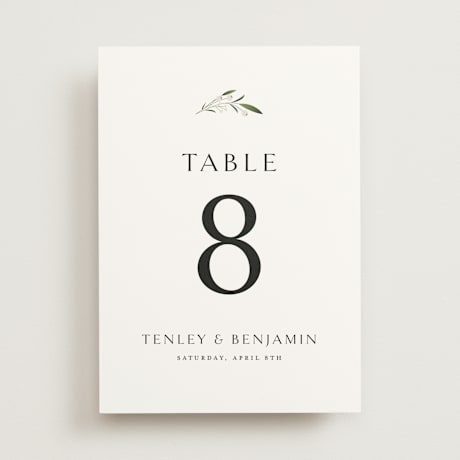 Table Numbers