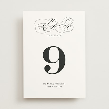 Table Numbers