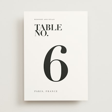 Table Numbers
