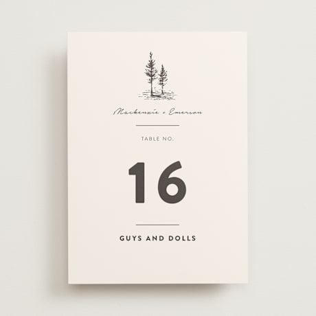 Table Numbers