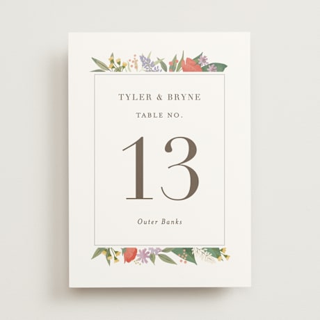 Table Numbers